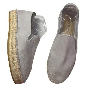 Fabiolas Espadrille Soft Suede Loafers US 8.5 EU 39 Light Gray Made in Spain